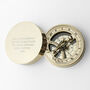 Personalised Adventurer's Brass Sundial And Compass, thumbnail 8 of 10
