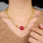 Ruby July Birthstone Statement Pendant Necklace, thumbnail 2 of 6