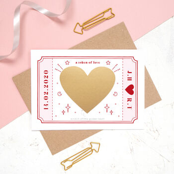 Personalised Love Token Scratch Card, 4 of 5