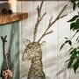 Rattan Woven Stag Head, thumbnail 1 of 5