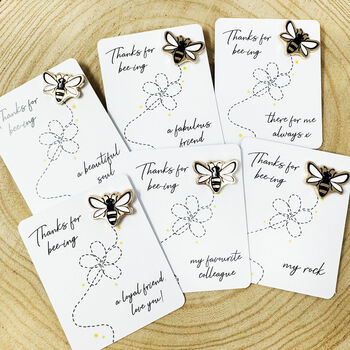 Thanks For Beeing The Best…Enamel Bee Pin Badge Brooch, 12 of 12