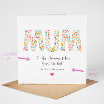 Personalised Mother's Day Card For Mum, 2 of 4