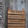 Wall Mounted Ladder Tiered Slatted Wooden Sign, thumbnail 3 of 9