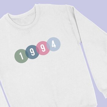 Birth Year Circle Sweatshirt, 2 of 6