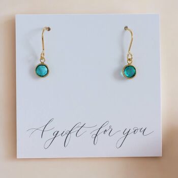 Swarovski Crystal Birthstone Earrings, 4 of 11