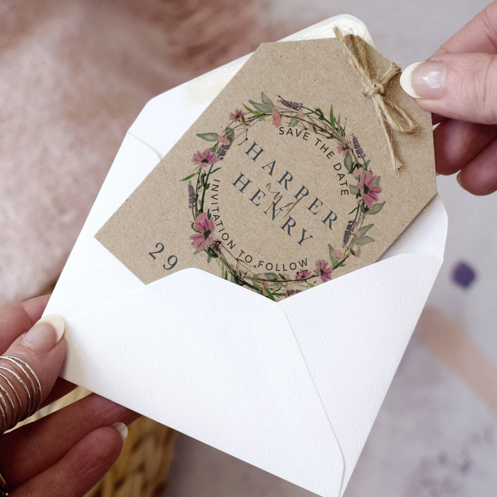 'Whisper Kraft' Save The Date Cards, 1 of 2