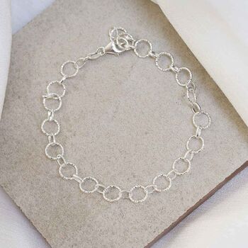Sterling Silver Shimmer Link Bracelet, 6 of 7