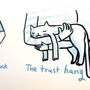 Illustrated Cat Holds Print, thumbnail 3 of 3
