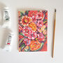 Orange Floral Greeting Card, thumbnail 5 of 6