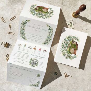 Eucalyptus And Gypsophilla Wedding Invitation Suite, 10 of 12