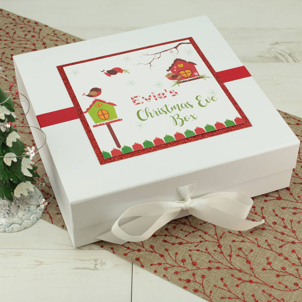 personalised robin christmas eve surprise box by dreams to reality