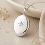 Personalised Large Oval Sterling Silver Star Locket, thumbnail 1 of 12