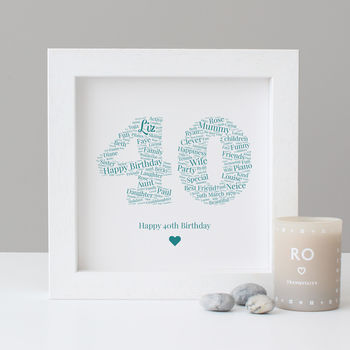Personalised 40th Birthday Gift Print, 5 of 7