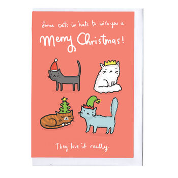 Cats In Hats Christmas Card, 2 of 2