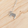Pug Necklace In Solid 925 Sterling Silver, thumbnail 3 of 6