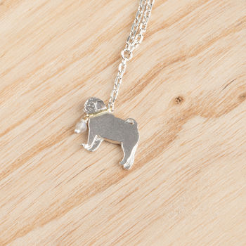 Pug Necklace In Solid 925 Sterling Silver, 3 of 6