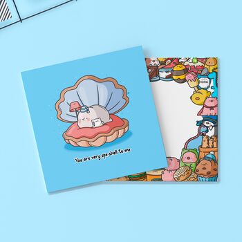 Cute Pearl Love Card | Seashell Greeting Card, 2 of 4