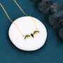 Black Cz Bat Necklace In Sterling Silver, thumbnail 5 of 11