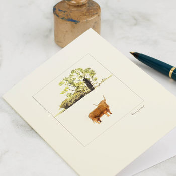 Highland Cow Greetings Card, 2 of 4