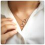 Personalised Stirrup Necklace, Silver, Gold Or Rose Gold, thumbnail 1 of 12