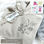Personalised Embroidered Kids Drawing Hoodie, thumbnail 5 of 12