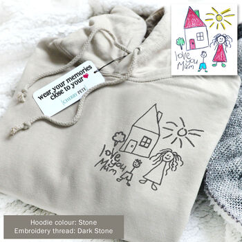 Personalised Embroidered Kids Drawing Hoodie, 5 of 12