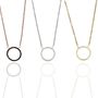 Large Circle Necklace Rose Or Gold Plated 925 Silver, thumbnail 6 of 9