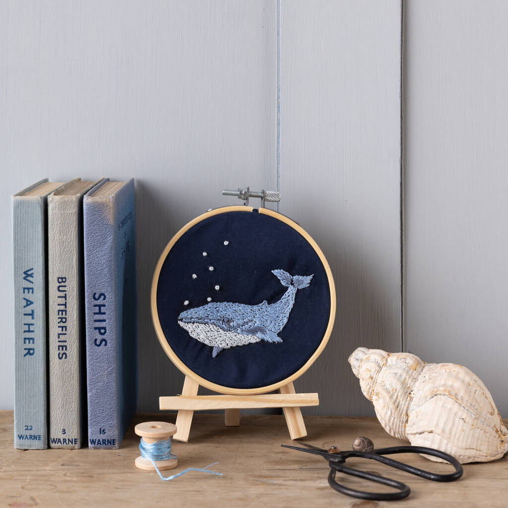 Mini Whale Embroidery Kit, 1 of 6