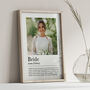 Personalised Bride Print, Gift For Bride, thumbnail 3 of 6