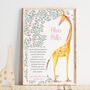 From Godparents Christening Gift Giraffe Canvas Glicée, thumbnail 3 of 5