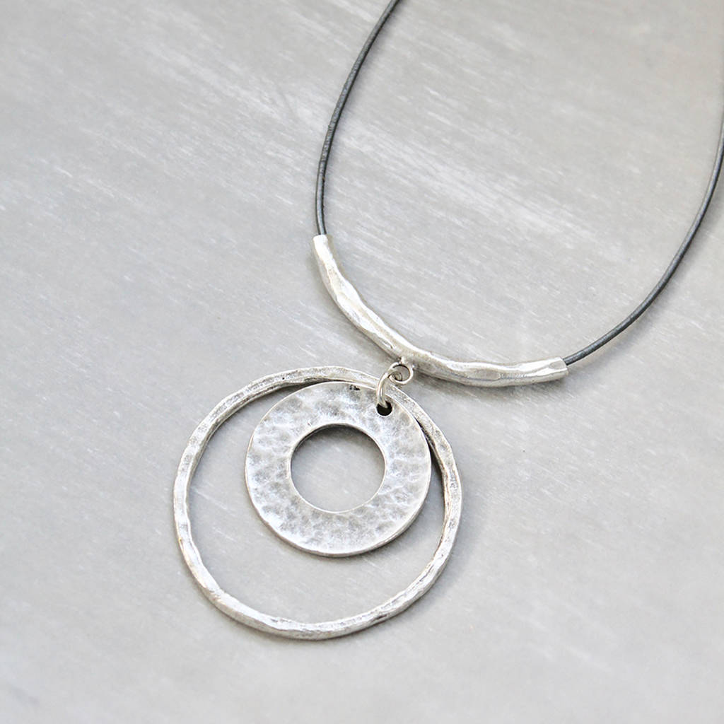 double circle pendant necklace by zamsoe | notonthehighstreet.com