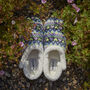 Natalia Pastel Heart Knit Women's Slippers Indoor/Garden Shoes, thumbnail 1 of 7