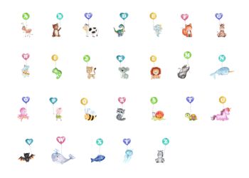 Personalised Children's Name Print | Nursery Wall Art | Balloon Animals, 3 of 10