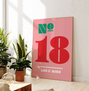 Personalised House Number Hallway Print, 2 of 5