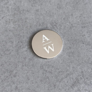 Personalised Initials Stainless Steel Golf Ball Marker, 2 of 10
