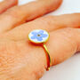 Forget Me Not Flower Adjustable Ring Hand Made Round, thumbnail 2 of 11