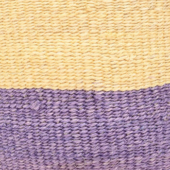 Kodi: Lavender And Yellow Colour Block Woven Basket, 5 of 8
