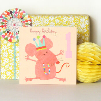 Mouse 1st Birthday Card, 4 of 5