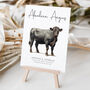 Cow Wedding Table Number Cards, thumbnail 4 of 5