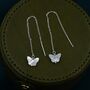 Mother Of Pearl Butterfly Ear Threaders, thumbnail 6 of 10