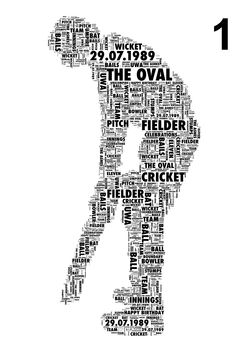 Cricketer Personalised Print, 2 of 3