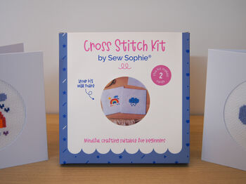 Cloudy Days Cross Stitch Card Making Kit, 2 of 4