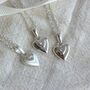 Sterling Silver Embedded Crystal Heart Necklace, thumbnail 1 of 5