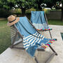 Personalised Beach Towel, 2nd Wedding Anniversary Gift Set, thumbnail 5 of 7
