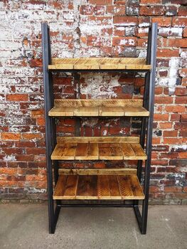 Industrial Reclaimed Bookcase Shelf Unit 181, 4 of 6