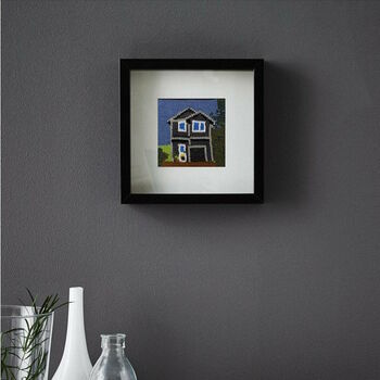 Personalised House Portrait Framed Knitted Art, 2 of 9