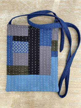 Shoulder Bag Slow Stitch Patchwork, 2 of 12