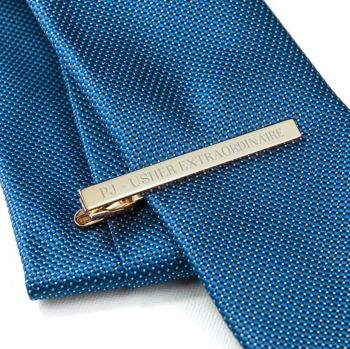 Personalised Gold Plated Tie Clip, 4 of 4
