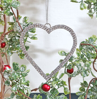 Sparkly Heart Hanging Decoration, 2 of 2