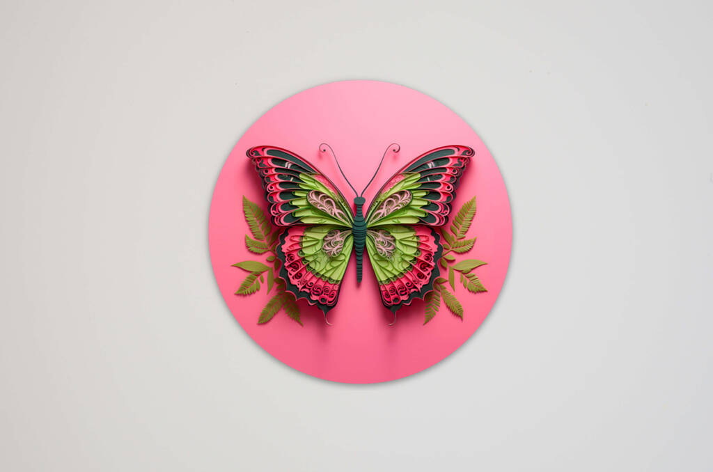 Send Best Wishes with this Butterfly and Flower Bud Birthday Card